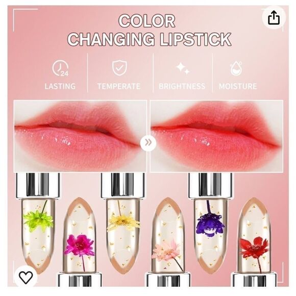 Bloom and Glow Color Changing Lip Jelly Gold Foil Flowers - Picture 8 of 9